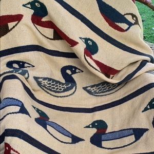 Vintage Woodsy Duck San Marcos Crown Crafts Throw Retro Cabin Vibes